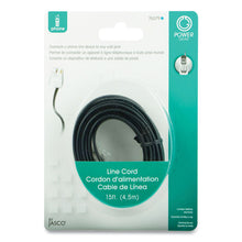 Load image into Gallery viewer, Line Cord, Plug/Plug, 15 ft, Black
