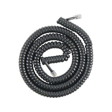 Load image into Gallery viewer, Coiled Telephone Cord, Plug/Plug, 25 ft, Black
