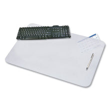 Load image into Gallery viewer, KrystalView Desk Pad with Antimicrobial Protection, 17" x 12", Frosted Finish, Clear
