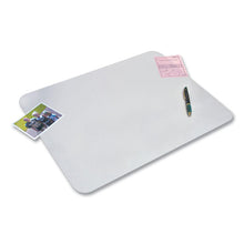 Load image into Gallery viewer, KrystalView Desk Pad with Antimicrobial Protection, 17" x 12", Frosted Finish, Clear
