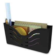 Load image into Gallery viewer, EZ Link Magnetic Wall Mount Supply Organizer, Legal/Letter/Tabloid Size, 10" x 2.63" x 5", Black
