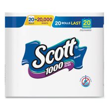 Load image into Gallery viewer, 1000 Bathroom Tissue, Septic Safe, 1-Ply, White, 1,000 Sheets/Roll, 20 Rolls/Pack
