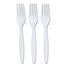 Load image into Gallery viewer, Heavyweight Plastic Cutlery, Fork, White, 100/Pack
