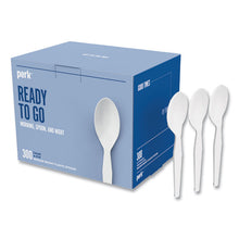 Load image into Gallery viewer, Mediumweight Plastic Cutlery, Spoon, Plastic, White, 300/Pack
