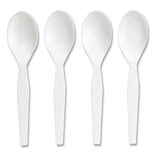 Load image into Gallery viewer, Mediumweight Plastic Cutlery, Spoon, Plastic, White, 300/Pack
