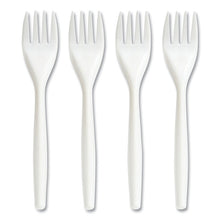 Load image into Gallery viewer, Mediumweight Plastic Cutlery, Fork, White, 300/Pack
