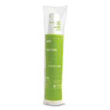 Load image into Gallery viewer, Eco-ID Compostable Paper Hot Cups, 12 oz, White/Green, 50/Pack
