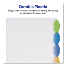 Load image into Gallery viewer, Insertable Style Edge Tab Plastic Dividers, 5-Tab, 11 x 8.5, Translucent, 1 Set
