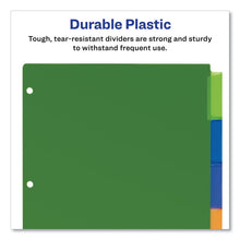 Load image into Gallery viewer, Insertable Big Tab Plastic Dividers, 5-Tab, 11 x 8.5, Assorted, 1 Set
