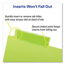 Load image into Gallery viewer, Insertable Big Tab Plastic Dividers, 8-Tab, 11 x 8.5, Assorted, 1 Set
