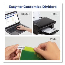 Load image into Gallery viewer, Insertable Big Tab Plastic Dividers, 8-Tab, 11 x 8.5, Assorted, 1 Set
