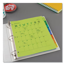 Load image into Gallery viewer, Insertable Big Tab Plastic Dividers, 8-Tab, 11 x 8.5, Assorted, 1 Set
