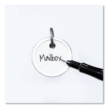 Load image into Gallery viewer, Key Tags with Split Ring, 1.25" dia, White, 50/Pack
