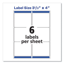 Load image into Gallery viewer, Shipping Labels w/ TrueBlock Technology, Inkjet/Laser Printers, 3.33 x 4, White, 6/Sheet, 500 Sheets/Box
