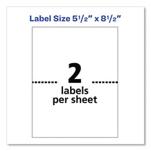 Load image into Gallery viewer, Shipping Labels w/ TrueBlock Technology, Inkjet/Laser Printers, 5.5 x 8.5, White, 2/Sheet, 500 Sheets/Box
