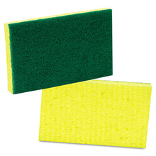 Load image into Gallery viewer, Medium-Duty Scrubbing Sponge 74, 3.6 x 6.1, 0.7" Thick, Yellow/Green, 10/Pack
