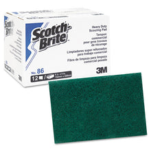 Load image into Gallery viewer, Heavy-Duty Scouring Pad 86, 6 x 9, Green, Dozen
