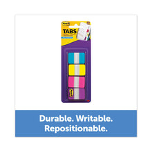 Load image into Gallery viewer, 1" Wide Tabs with Dispenser, Aqua, Pink, Violet, Yellow, 88/Pack
