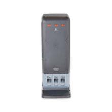 Load image into Gallery viewer, SmartStock Tri-Tower Dispenser, Holds Forks/Knives/Spoons, 13.16 x 16.07 x 31.03, Black/Gray
