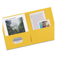 Load image into Gallery viewer, Two-Pocket Folder, Accommodates (40) 11 x 8.5 Sheets, Yellow, 25/Box
