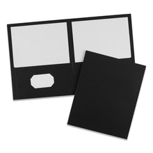 Load image into Gallery viewer, Two-Pocket Folder, Accommodates (40) 11 x 8.5 Sheets, Black, 25/Box
