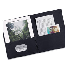 Load image into Gallery viewer, Two-Pocket Folder, Accommodates (40) 11 x 8.5 Sheets, Black, 25/Box
