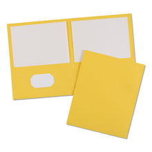 Load image into Gallery viewer, Two-Pocket Folder, Accommodates (40) 11 x 8.5 Sheets, Yellow, 25/Box
