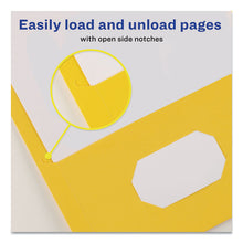 Load image into Gallery viewer, Two-Pocket Folder, Accommodates (40) 11 x 8.5 Sheets, Yellow, 25/Box
