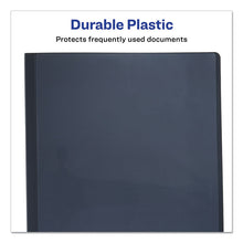 Load image into Gallery viewer, Lay Flat View Report Cover, Flexible Fastener, 0.5" Capacity, 8.5 x 11, Clear/Gray
