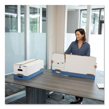 Load image into Gallery viewer, LIBERTY Heavy-Duty Strength Storage Boxes, Letter Files, 12.25" x 24.13" x 10.75", White/Blue, 4/Carton
