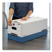 Load image into Gallery viewer, LIBERTY Heavy-Duty Strength Storage Boxes, Letter Files, 12.25" x 24.13" x 10.75", White/Blue, 4/Carton
