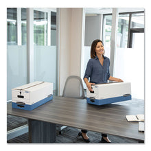 Load image into Gallery viewer, LIBERTY Heavy-Duty Strength Storage Boxes, Letter Files, 12.25" x 24.13" x 10.75", White/Blue, 4/Carton

