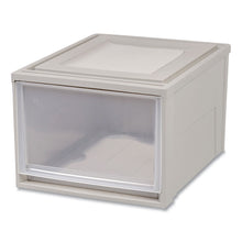Load image into Gallery viewer, Stackable Storage Drawer, 10.85 gal, 15.75" x 19.62" x 11.5", Gray/Translucent Frost
