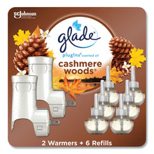 Load image into Gallery viewer, Plugin Scented Oil, Cashmere Woods, 0.67 oz, 2 Warmers and 6 Refills/Pack
