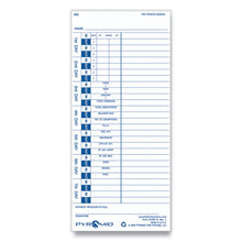 Load image into Gallery viewer, Time Clock Cards for Pyramid Technologies 3000, One Side, 4 x 9, 100/Pack
