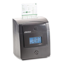 Load image into Gallery viewer, 2650 Pro Auto Aligning Time Clock, Digital Display, Charcoal
