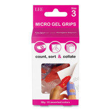 Load image into Gallery viewer, Tippi Micro-Gel Fingertip Grips, Size 3, X-Small, Assorted, 10/Pack
