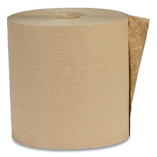 Load image into Gallery viewer, Recycled Hardwound Paper Towels, 1-Ply, 7.88" x 800 ft, 1.8 Core, Kraft, 6 Rolls/Carton
