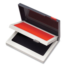 Load image into Gallery viewer, 2000 PLUS Two-Color Felt Stamp Pad Case, 4" x 2", Black/Red
