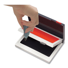 Load image into Gallery viewer, 2000 PLUS Two-Color Felt Stamp Pad Case, 4" x 2", Black/Red
