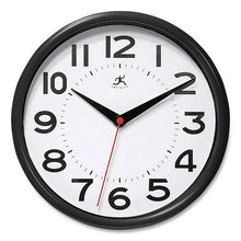 Load image into Gallery viewer, Metro Wall Clock, 9" Diameter, Black Case, 1 AA (sold separately)
