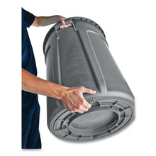 Load image into Gallery viewer, Vented Round Brute Container, 44 gal., Plastic, Gray
