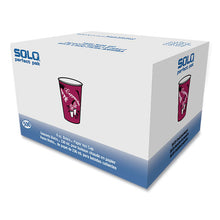 Load image into Gallery viewer, Paper Hot Drink Cups in Bistro Design, 8 oz, Maroon, 500/Carton
