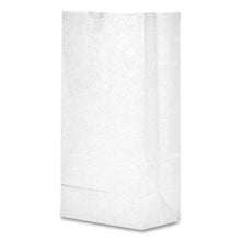 Load image into Gallery viewer, Grocery Paper Bags, 8# Size, 35# Basis Weight, 6" x 3.88" x 12.5", White, 500/Bundle
