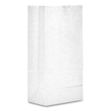 Load image into Gallery viewer, Grocery Paper Bags, 8# Size, 35# Basis Weight, 6" x 3.88" x 12.5", White, 500/Bundle
