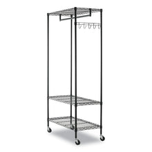 Load image into Gallery viewer, Wire Shelving Garment Rack, 40 Garments, 48w x 18d x 75h, Black
