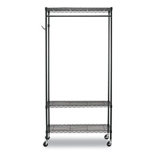 Load image into Gallery viewer, Wire Shelving Garment Rack, 40 Garments, 48w x 18d x 75h, Black
