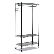 Load image into Gallery viewer, Wire Shelving Garment Rack, 40 Garments, 48w x 18d x 75h, Black
