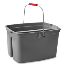 Load image into Gallery viewer, Double Utility Pail, 19 qt, Plastic, Gray
