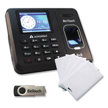 Load image into Gallery viewer, BioTouch Time Clock and Badges Bundle, 10,000 Employees, Black
